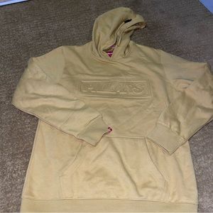 Pillars Embossed Box Logo Hoodie Mineral Yellow Large